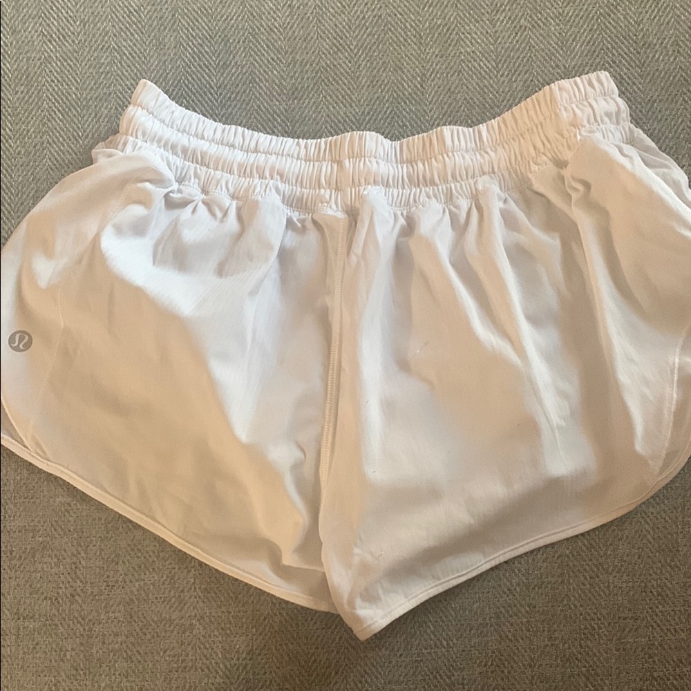 Lululemon Athletica White Athletic Shorts Lightweight Design